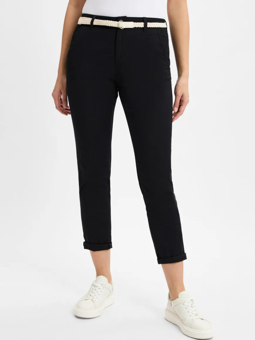 s.Oliver Hosen*Damen Stoffhose - Chino schwarz uni