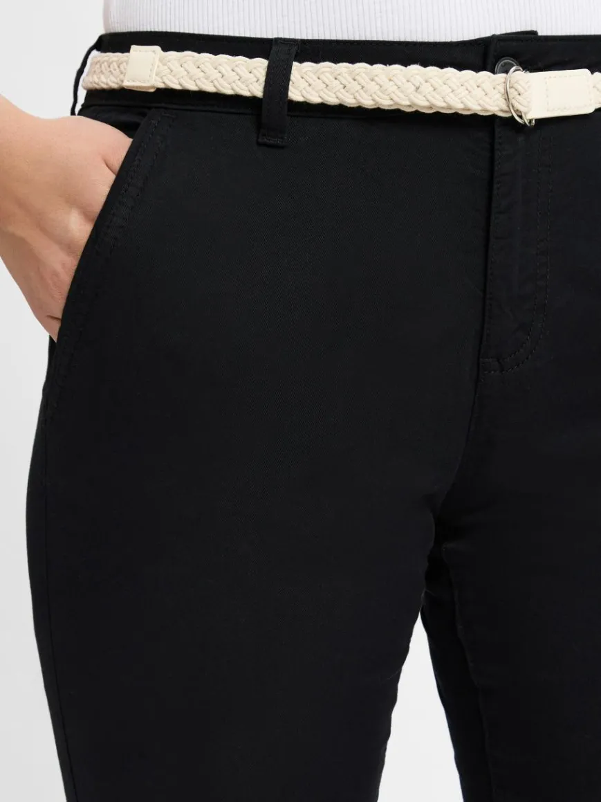 s.Oliver Hosen*Damen Stoffhose - Chino schwarz uni