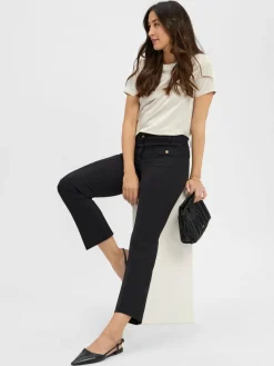 Cambio Hosen*Damen Stoffhose - Farah schwarz uni