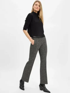 Cambio Hosen*Damen Stoffhose - Francoise schwarz weiß gemustert