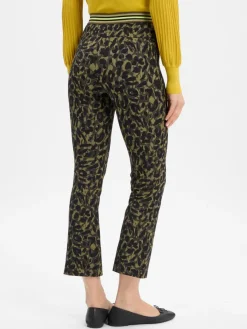 Marc Cain Sports Hosen*Damen Stoffhose - Frederica khaki schwarz gemustert