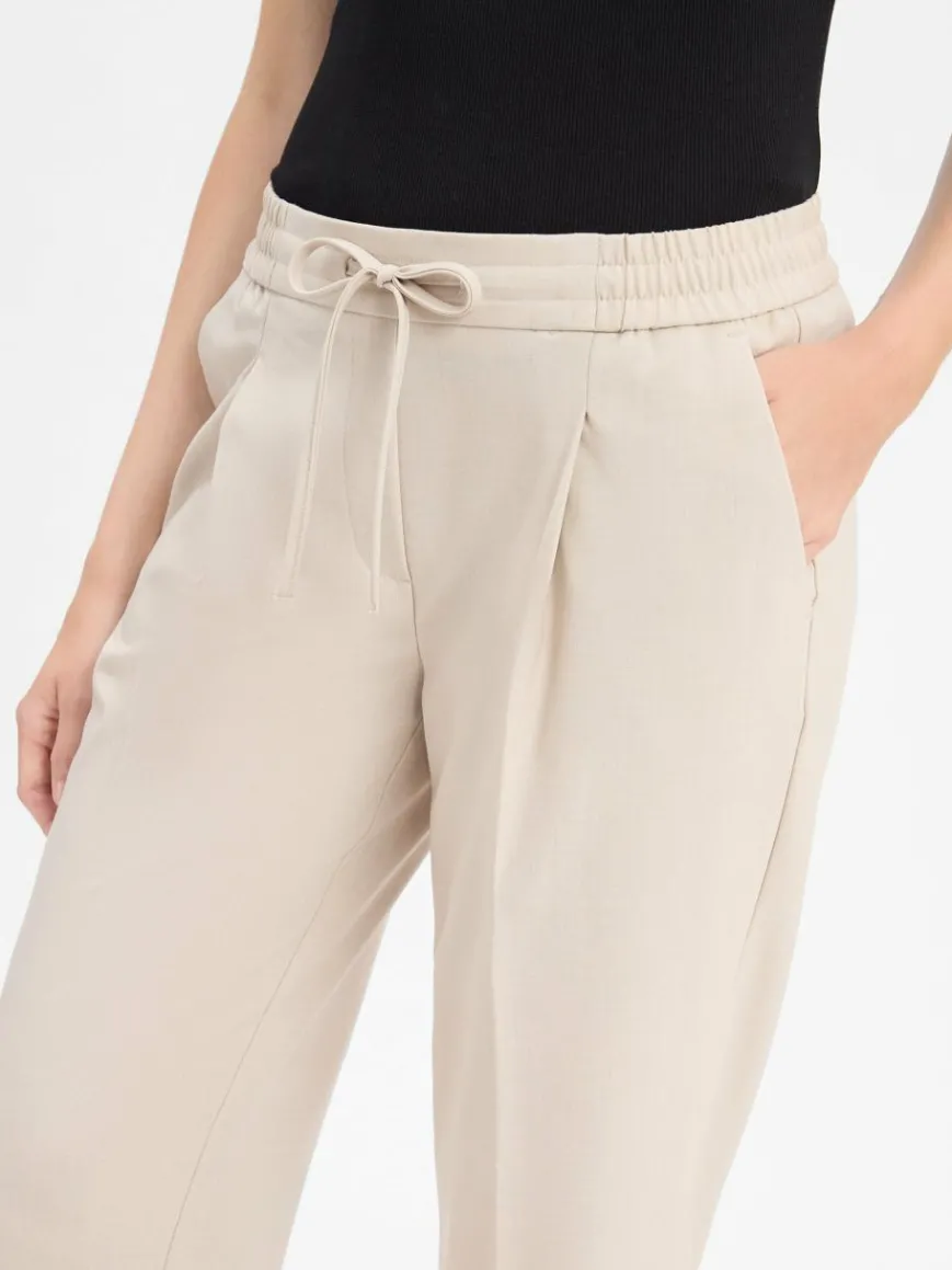 Opus Hosen*Damen Stoffhose - Melosa City beige uni