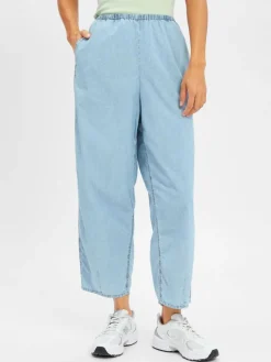 american vintage Hosen*Damen Stoffhose - Paybou light stone uni