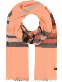 Fraas Schals & Tücher*Damen Stola aprikot kariert