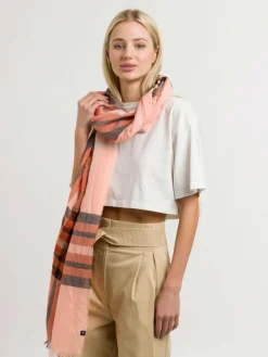 Fraas Schals & Tücher*Damen Stola aprikot kariert