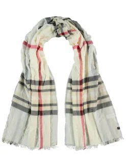 Fraas Schals & Tücher*Damen Stola weiß kariert