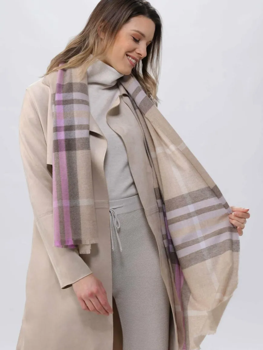 Fraas Schals & Tücher*Damen Stola sand kariert