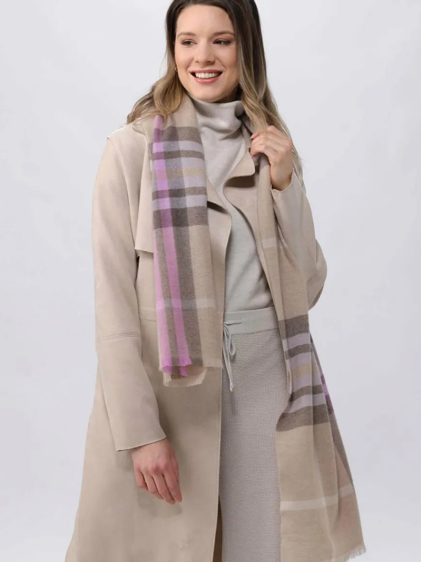 Fraas Schals & Tücher*Damen Stola sand kariert