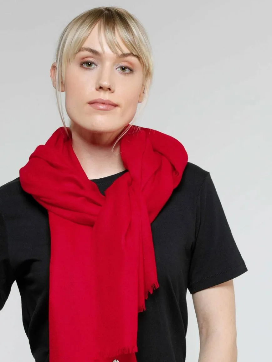 Fraas Schals & Tücher*Damen Stola rot uni