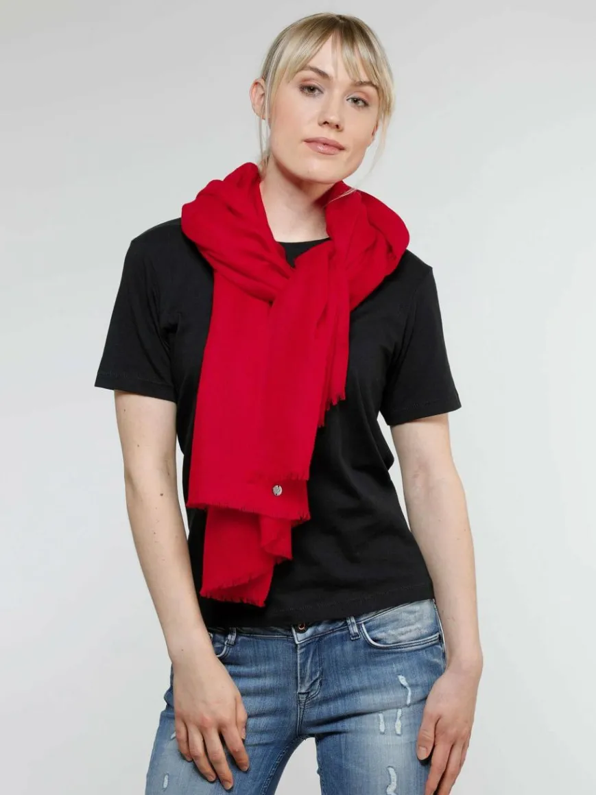 Fraas Schals & Tücher*Damen Stola rot uni