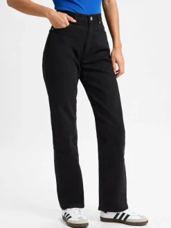 HUGO BLUE Jeans|Hosen*Damen Straight Jeans - Elyah schwarz uni