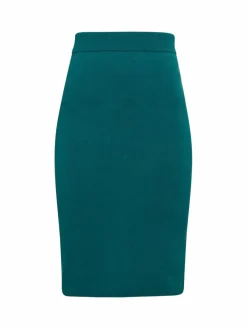 Usha Röcke*Damen Strick Midirock petrol uni