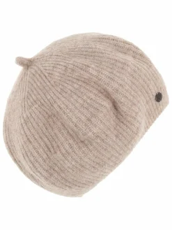 Fraas Mützen & Hüte*Damen Strick-Baskenmütze beige uni