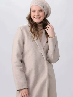 Fraas Mützen & Hüte*Damen Strick-Baskenmütze beige uni