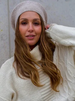 Fraas Mützen & Hüte*Damen Strick-Baskenmütze beige uni