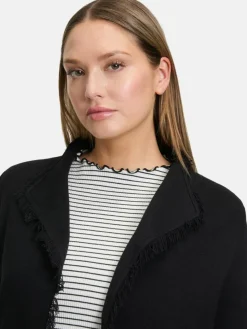 Cartoon Pullover & Strickjacken*Damen Strick-Cardigan schwarz uni