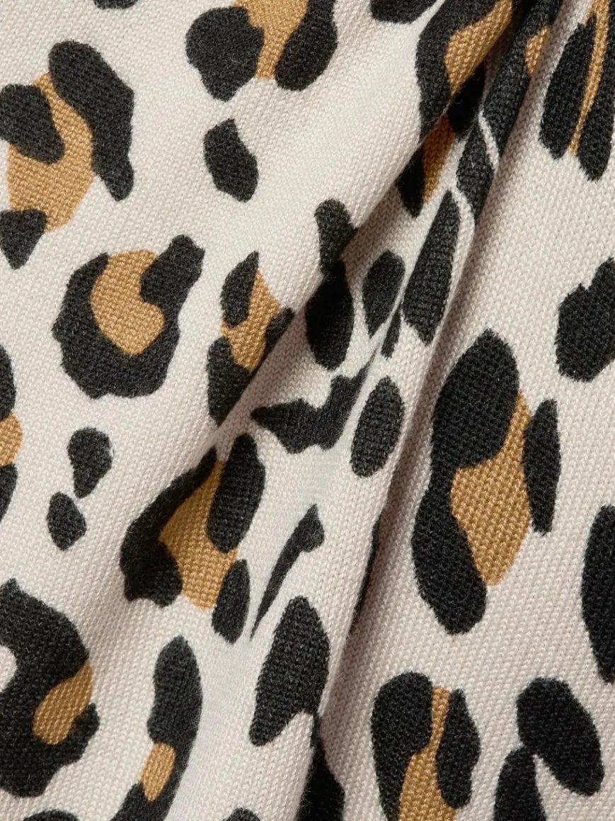 Marie Lund Pullover & Strickjacken*Damen Strickhülle ecru schwarz gemustert