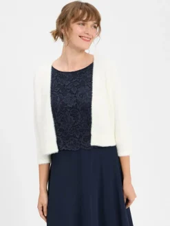 Marie Lund Blazer|Pullover & Strickjacken*Damen Strickhülle weiß uni