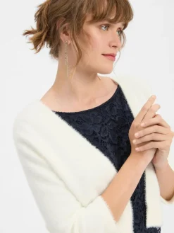 Marie Lund Blazer|Pullover & Strickjacken*Damen Strickhülle weiß uni