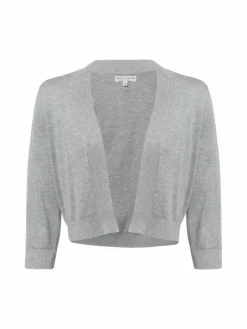 Marie Lund Blazer|Pullover & Strickjacken*Damen Strickhülle silber uni