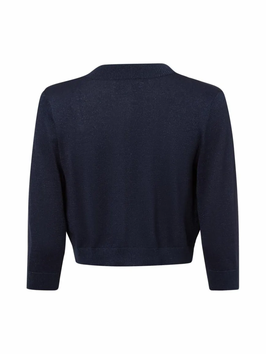 Marie Lund Blazer|Pullover & Strickjacken*Damen Strickhülle marine uni