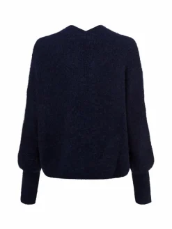 american vintage Pullover & Strickjacken*Damen Strickhülle mit Alpakaanteil - East19A marine uni