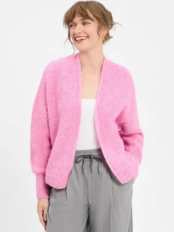 american vintage Pullover & Strickjacken*Damen Strickhülle mit Alpaka-Anteil - East rosa meliert