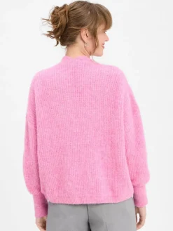 american vintage Pullover & Strickjacken*Damen Strickhülle mit Alpaka-Anteil - East rosa meliert