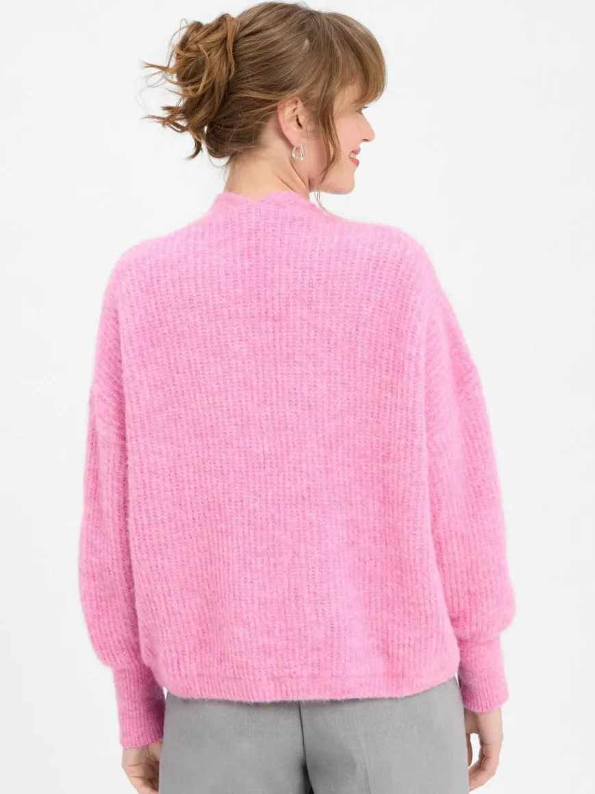 american vintage Pullover & Strickjacken*Damen Strickhülle mit Alpaka-Anteil - East rosa meliert