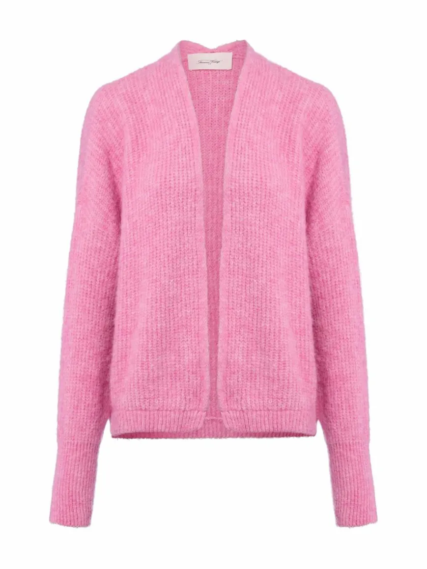 american vintage Pullover & Strickjacken*Damen Strickhülle mit Alpaka-Anteil - East rosa meliert