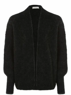 american vintage Pullover & Strickjacken*Damen Strickhülle mit Alpaka-Anteil - Gilet East anthrazit uni