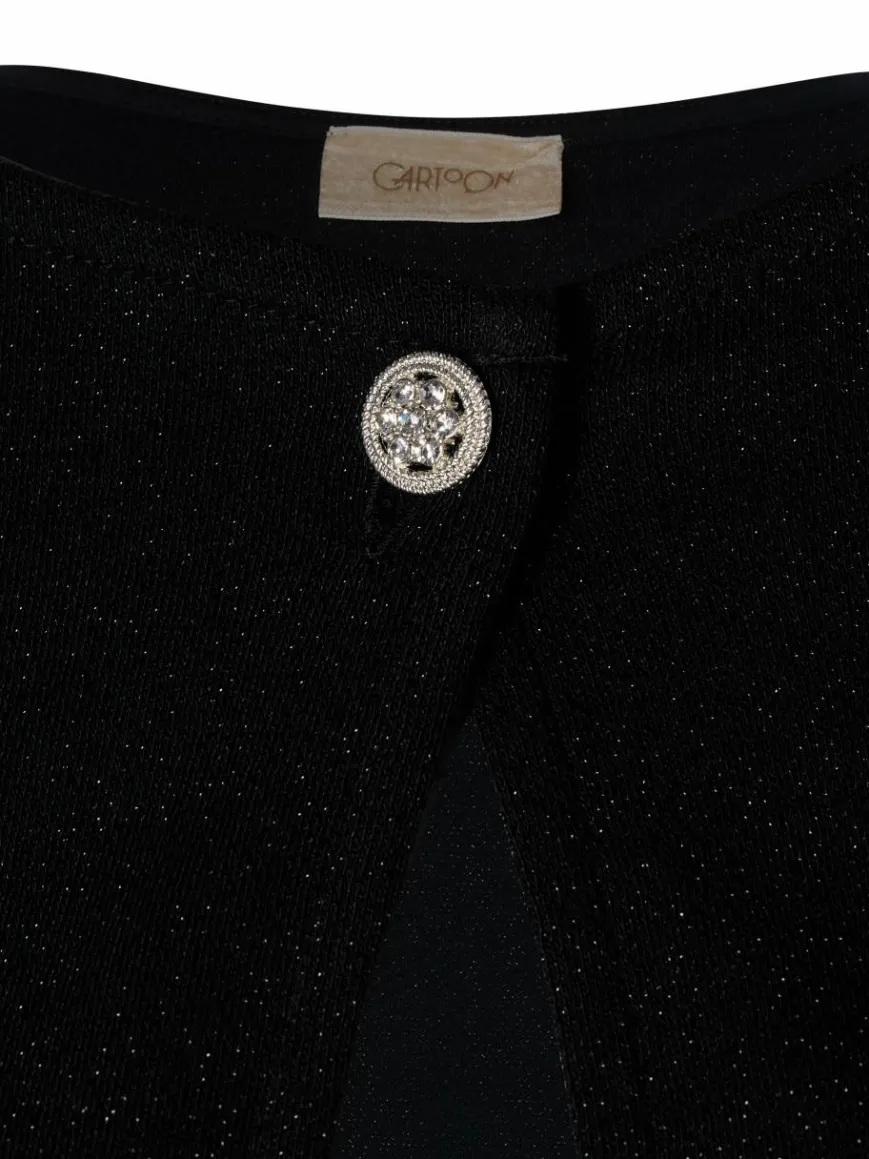 Cartoon Pullover & Strickjacken*Damen Strickjacke schwarz uni