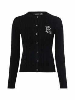 Lauren Ralph Lauren Pullover & Strickjacken*Damen Strickjacke schwarz uni