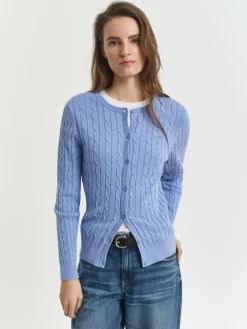 Gant Pullover & Strickjacken*Damen Strickjacke hellblau meliert