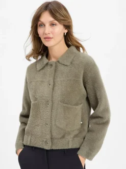 Rino & Pelle Jacken & Westen|Pullover & Strickjacken*Damen Strickjacke tanne uni