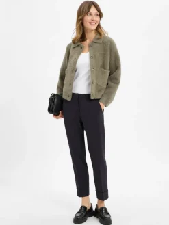 Rino & Pelle Jacken & Westen|Pullover & Strickjacken*Damen Strickjacke tanne uni