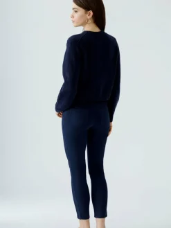 Oui Pullover & Strickjacken*Damen Strickjacke blau uni