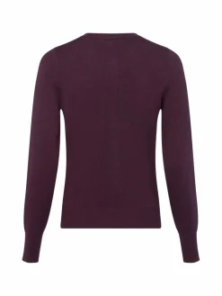 Marie Lund Pullover & Strickjacken*Damen Strickjacke aubergine uni