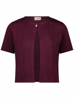 Cartoon Pullover & Strickjacken*Damen Strickjacke aubergine uni