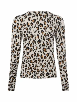 Marie Lund Pullover & Strickjacken*Damen Strickjacke kitt schwarz gemustert