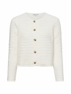 Marie Lund Pullover & Strickjacken*Damen Strickjacke ecru uni