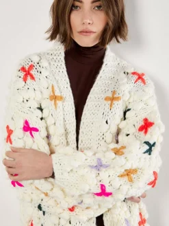 Apricot Pullover & Strickjacken*Damen Strickjacke beige uni