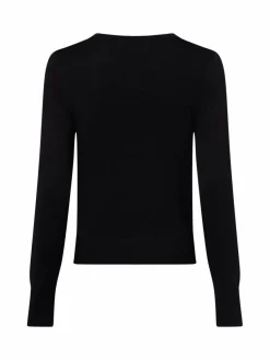 Marie Lund Pullover & Strickjacken*Damen Strickjacke schwarz uni