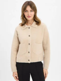 Rino & Pelle Jacken & Westen|Pullover & Strickjacken*Damen Strickjacke beige uni