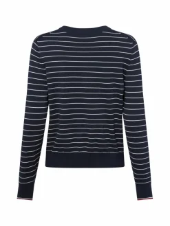 Tommy Hilfiger Pullover & Strickjacken*Damen Strickjacke marine ecru gestreift