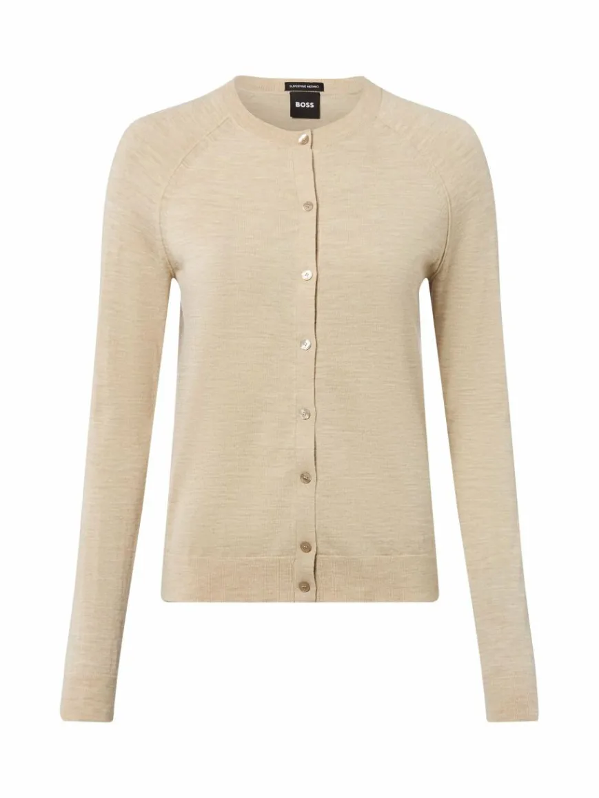 BOSS Pullover & Strickjacken*Damen Strickjacke - Fonami beige meliert