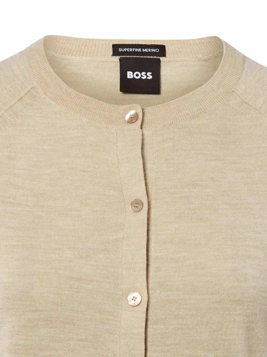 BOSS Pullover & Strickjacken*Damen Strickjacke - Fonami beige meliert