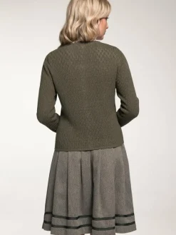 Spieth & Wenksy Pullover & Strickjacken*Damen Strickjacke - Gertrud oliv uni