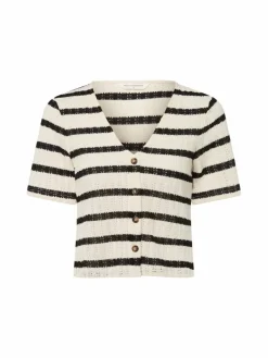 Msch Copenhagen Pullover & Strickjacken*Damen Strickjacke - MSCHKenja ecru schwarz gestreift