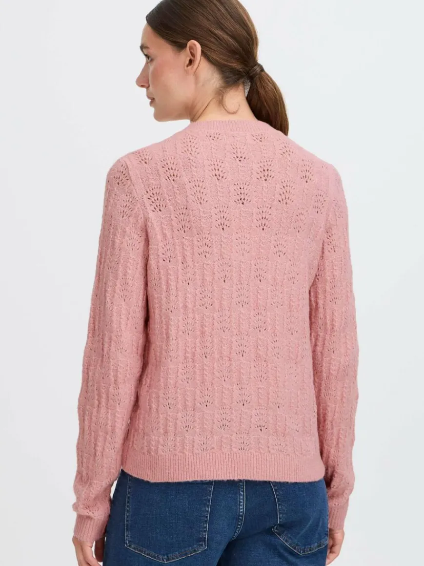 OXMO Pullover & Strickjacken*Damen Strickjacke - OXFSINVA rosa uni